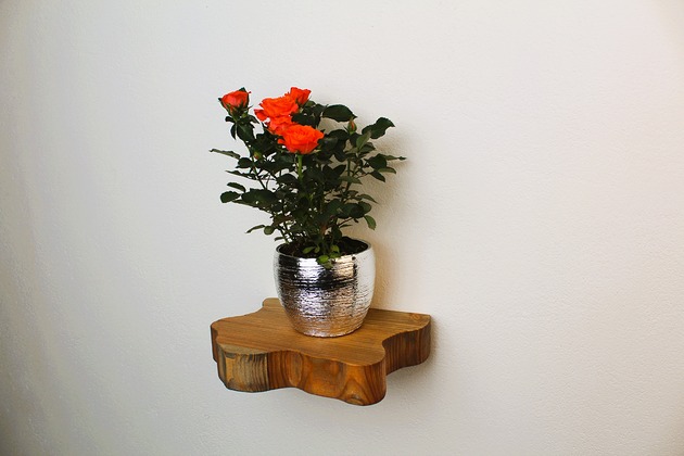 półki Półka ścienna z niewidocznym mocowaniem - wzór numer 7/przecierany brąz