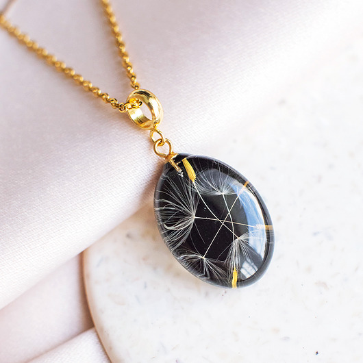 wisiory Wisiorek z rzęsek dmuchawca