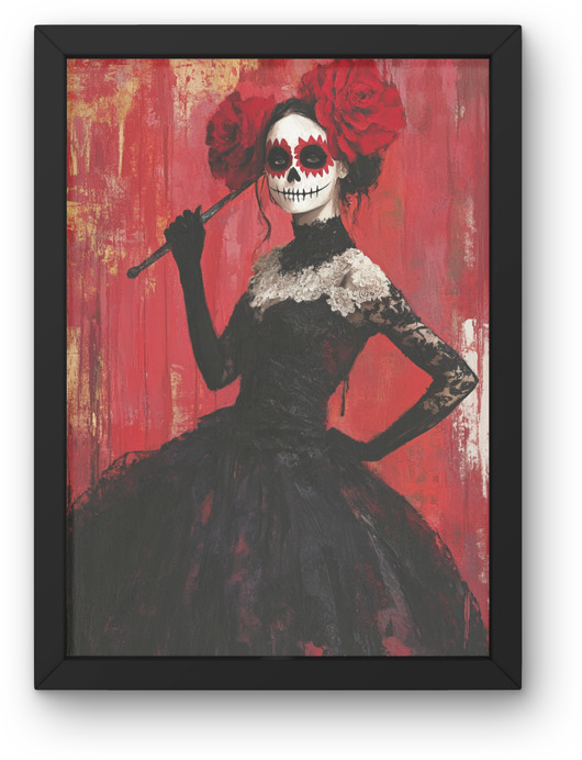 plakaty Plakat - Santa muerte in black