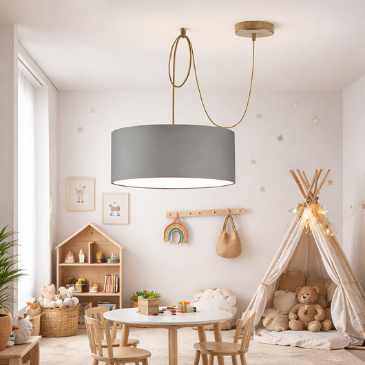 lampy do pokoju dziecka Nowoczesna lampa wisząca dla dzieci z abażurem WAIKIKI W1 KIDS