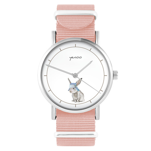 zegarki damskie Zegarek - Zając - brzoskwiniowy róż