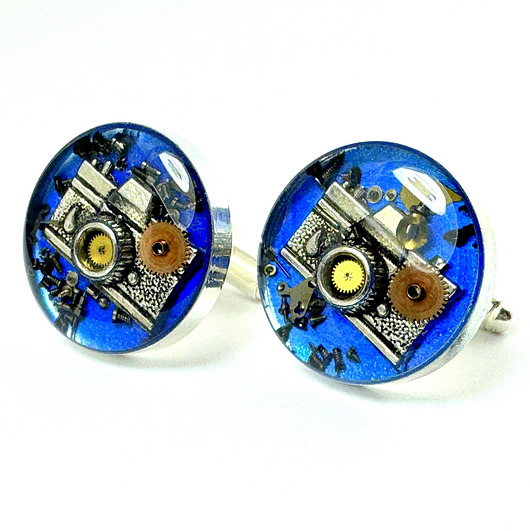 spinki do mankietów SPINKI - dla fotografa  (BLUE)