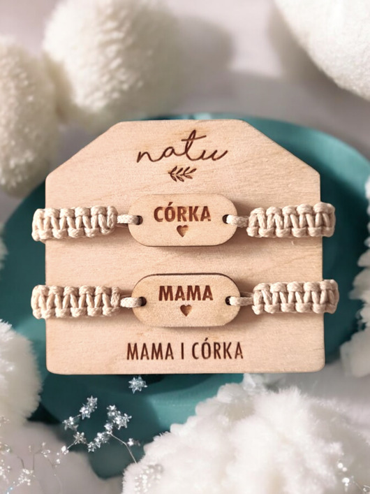 biżuteria dla dzieci Zestaw  bransoletek Mama i Córka DZIEŃ MATKI