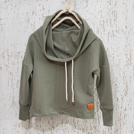 Bluza basic z kominem - khaki Benni