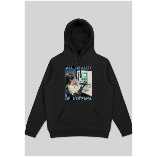Bluza All Reality Black Hoodie Back to Black