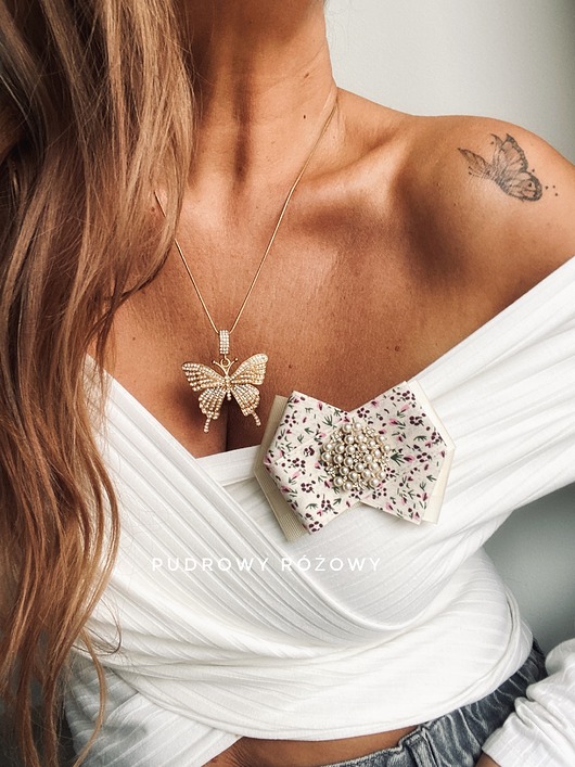 broszki Brosza Kwiatuszki  z perłami NOWOŚĆ