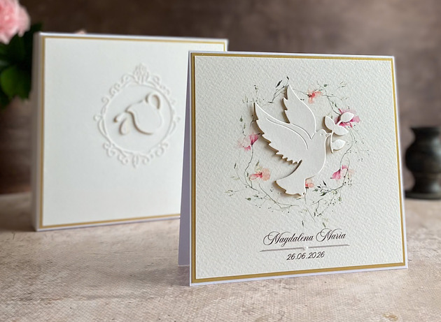 kartki, zaproszenia na chrzest Kartka na chrzest z pudełkiem i kopertą, 73