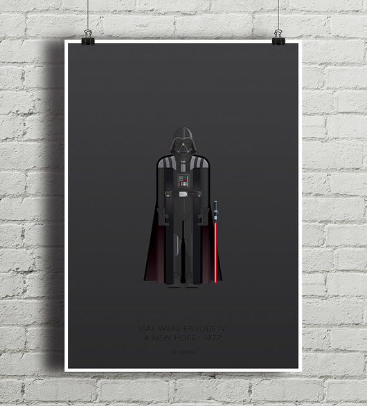 Star Wars - Darth Vader - plakat minimalmill