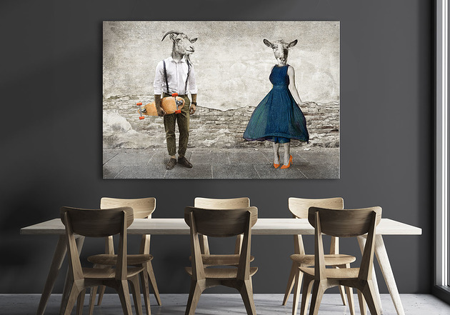 Obraz na płótnie -KOZY 120x80 LUdesign gallery