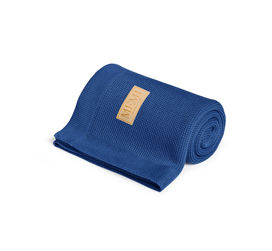 Kocyk bambusowy 80x100 royal blue MEMI