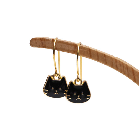 kolczyki pozłacane Kolczyki Kissa ze stali chirurgicznej - złoconce.