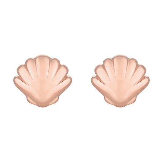 kolczyki pozłacane Kolczyki muszelki z różowego złota
