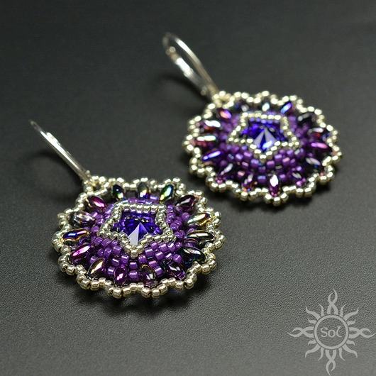 kolczyki swarovski Meisi, kolczyki z kryształami Swarovskiego, beading