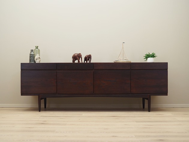 komody i szafki Sideboard dębowy, lata 70, Ib Kofod Larsen,  Faarup M