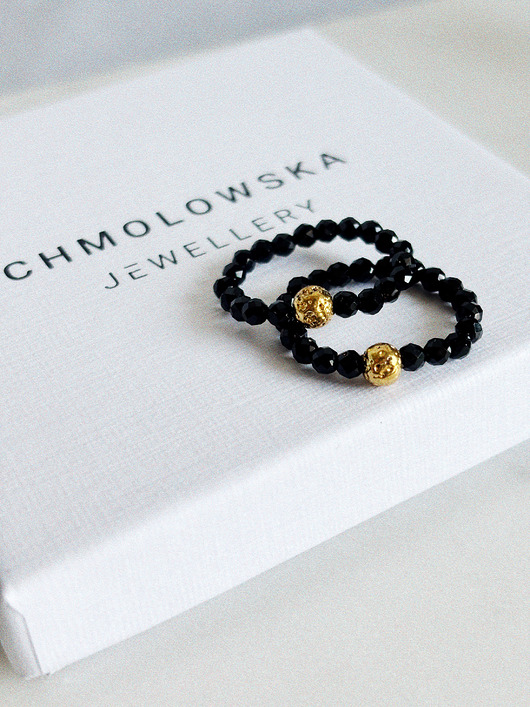 pierścionki elastyczne Pierścionek elastyczny Onyks