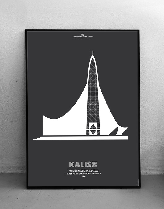 plakaty Kalisz  - kościół Miłosierdzia Bożego  plakat 50x70 cm