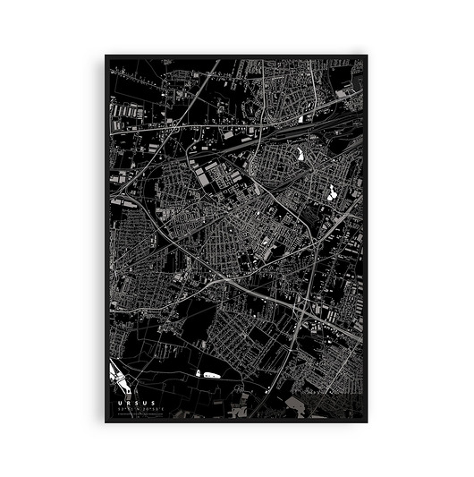 plakaty Plakat Mapa Ursusa, dzielnice Warszawy