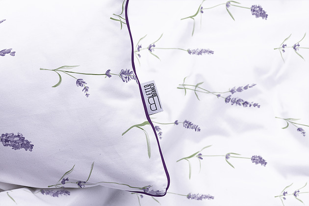 Pościel dwustronna Lawenda z lamówką Letto Bianco