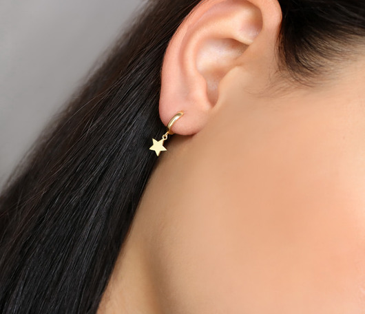 Kolczyki mini koła z gwiazdkami - srebro 925 Coccola JEWELLERY