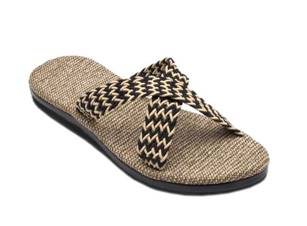 sandały i klapki damskie Klapek czarny/beż