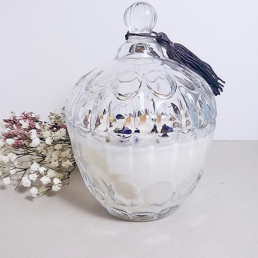 świeczniki i świece Świeca sojowa w szkle kryształowym 230 ml