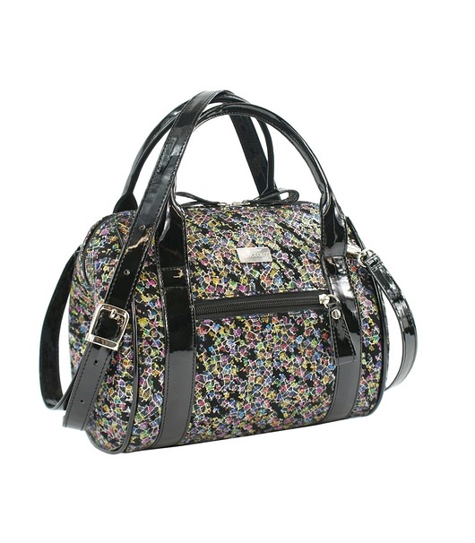 torebki do ręki Torba Skórzana walec  w kolorową mozaikę   (4954)