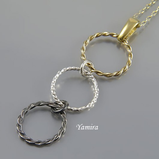 wisiorek - silver gold oxy yamira