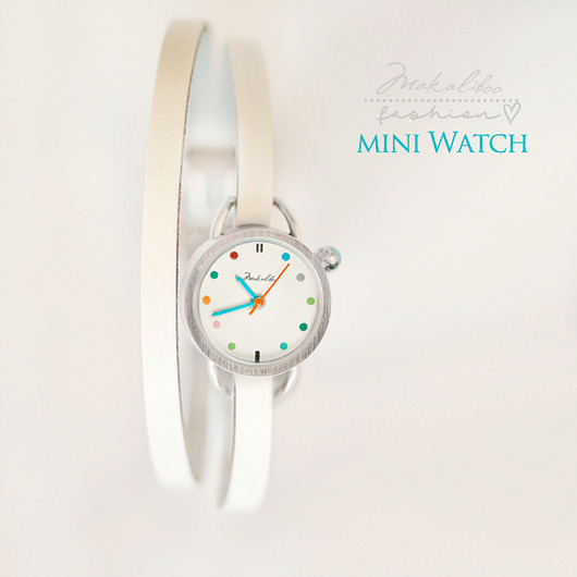 zegarki damskie Prezent - Zegarek -multi Dots - white + Gratis pud
