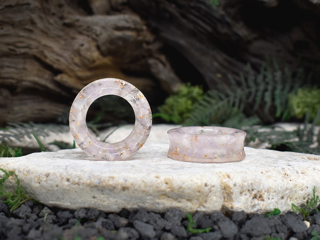 kolczyki z żywicy Tunele do uszu 38mm jadeit / plugi, rozpychacze, tapery, tunele siodłowe