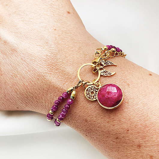 bransoletki z kamieni naturalnych Moc  Miłości-bransoletka z Rubinów, rubiny