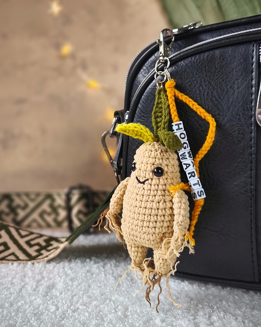 breloki Brelok Mandragora, Zawieszka do torebki, Prezent dla fanów Harry'ego Pottera