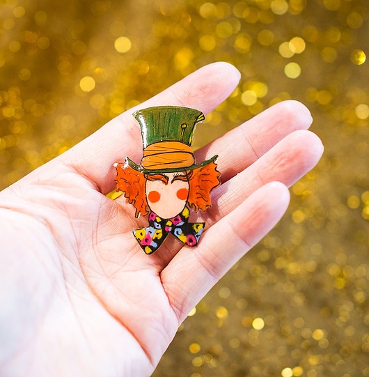 broszki Broszka z Kapelusznikiem