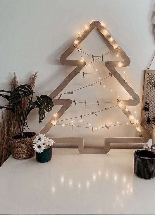 choinki Dekoracja świąteczna drewniana choinka / Kalendarz adwentowy DIY