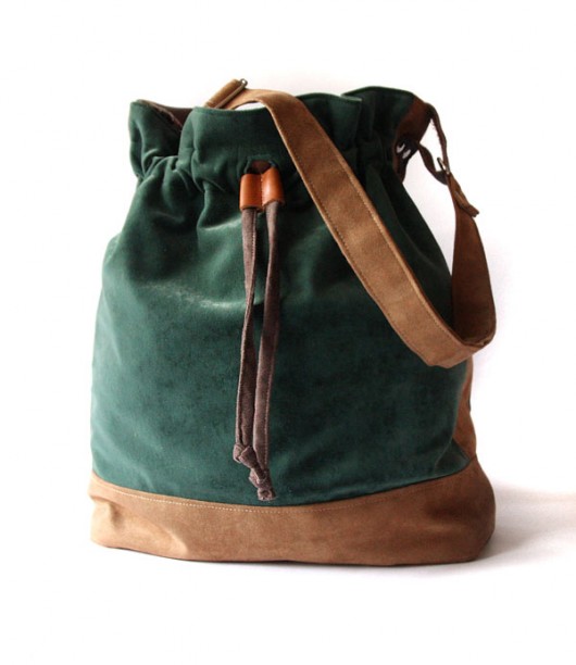 torba - dark green&nut  - zamówienie elfagado