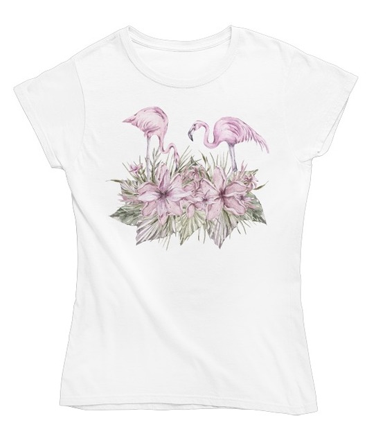 t-shirt damskie koszulka flamingi
