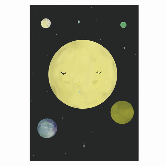 grafiki i ilustracje Księżycowo  /30 x 20/ eko papier