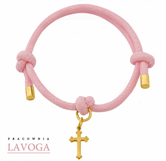 Pastel pink twine with cross. Lavoga