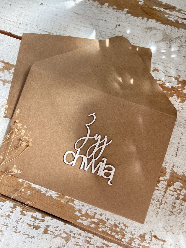 kartki scrapbooking Koperta na pieniądze Żyj chwilą" (b)