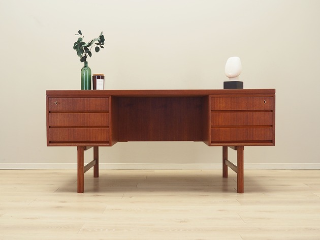 biurka Biurko tekowe, duński design, lata 70, produkcja: Dania