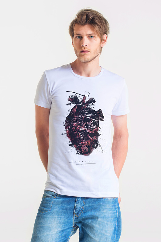 HEART PAINTED Męski T-shirt GAU great as You