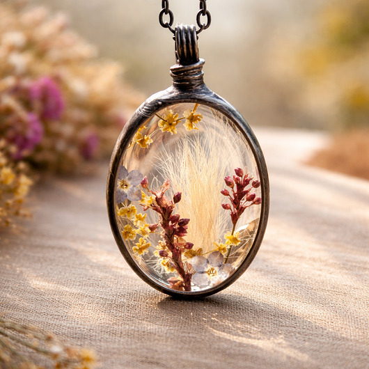 wisiory Naszyjnik z futrem, wlosami