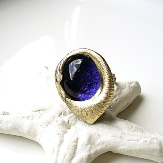 Deep Blue - regulowany pierścionek Studio Ladybird
