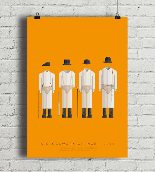 Plakat Mechaniczna Pomarańcza  minimalmill