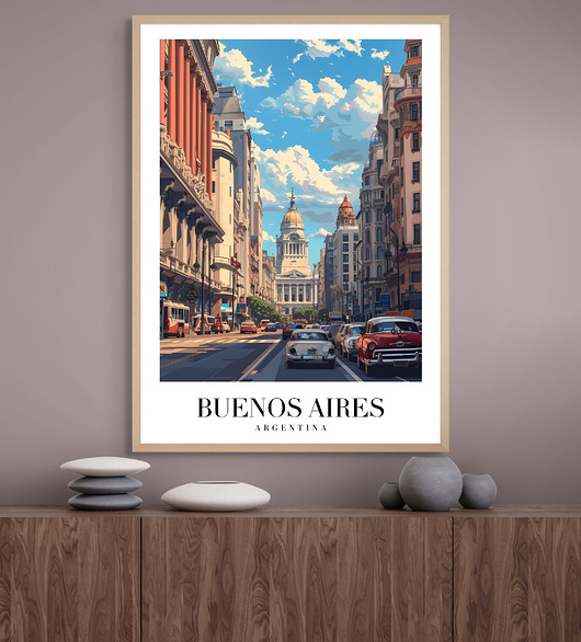 plakaty Retro plakat podróżniczy - Argentyna - Buenos Aires - pamiątka, prezent