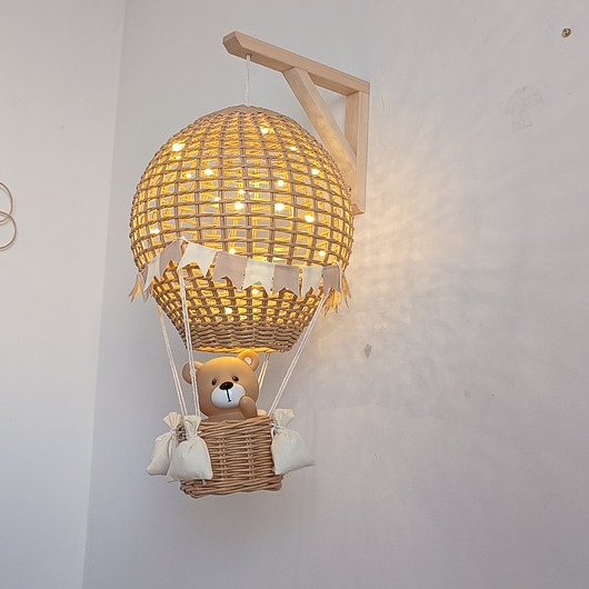 pokój dziecka - różne Lampka nocna do pokoju dziecka Balon z koszem dekoracja ścienna