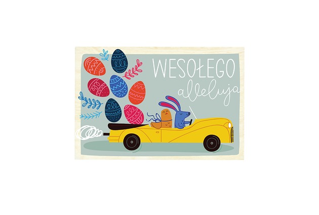 kartki wielkanocne Drewniana kartka - Wielkanocny Wyścig!