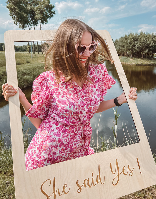 dodatki ślubne Fotoramka na wieczór panieński - She said Yes!