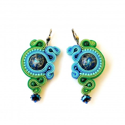 kolczyki soutache Sutaszowe kolczyki MONET