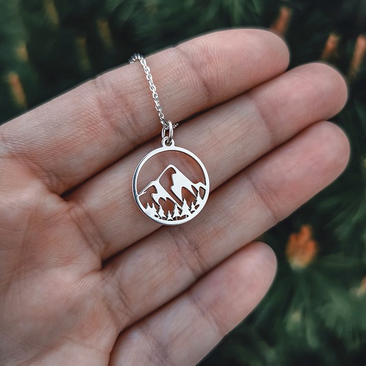 srebrne naszyjniki Naszyjnik góry