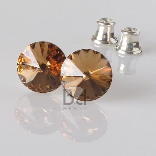 Sztyfty - kryształ swarovski (8,2 mm) Black Diamond
